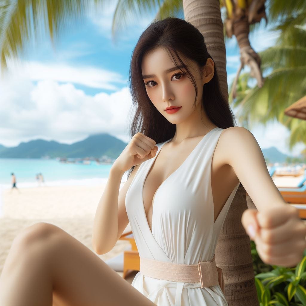 穿著清涼的跆拳道妹子