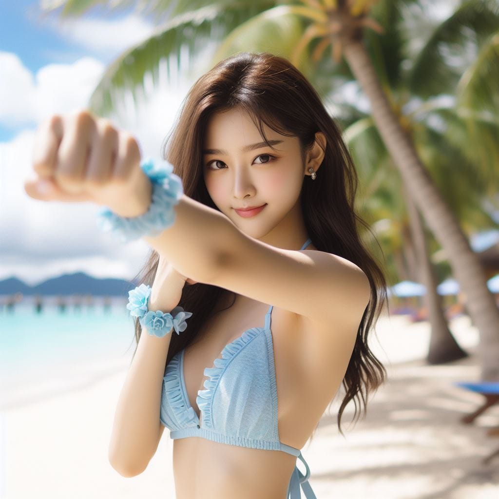 穿著清涼的跆拳道妹子