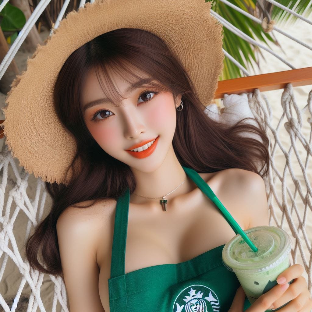 海灘．吊床．沙灘．美女．啤酒