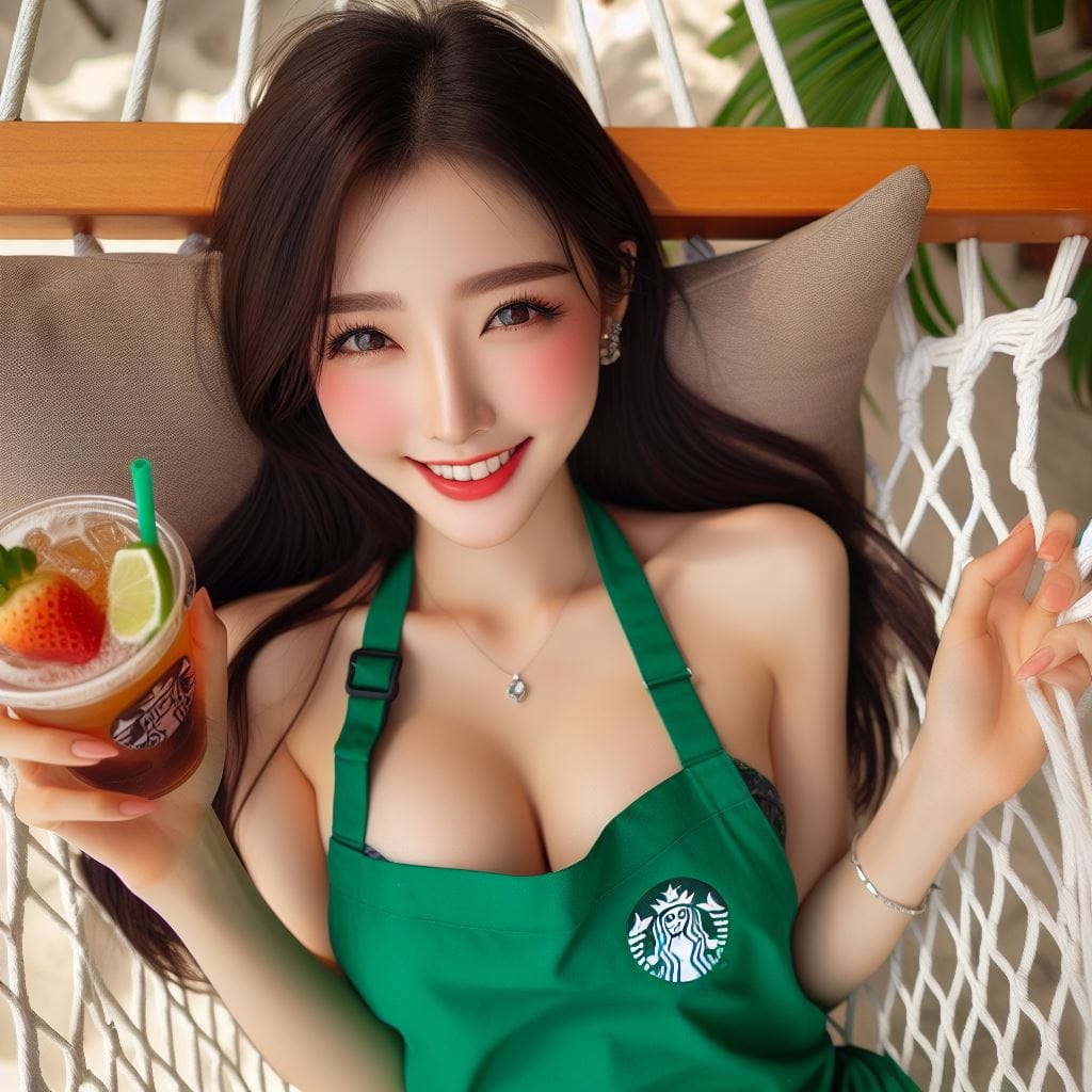 海灘．吊床．沙灘．美女．啤酒