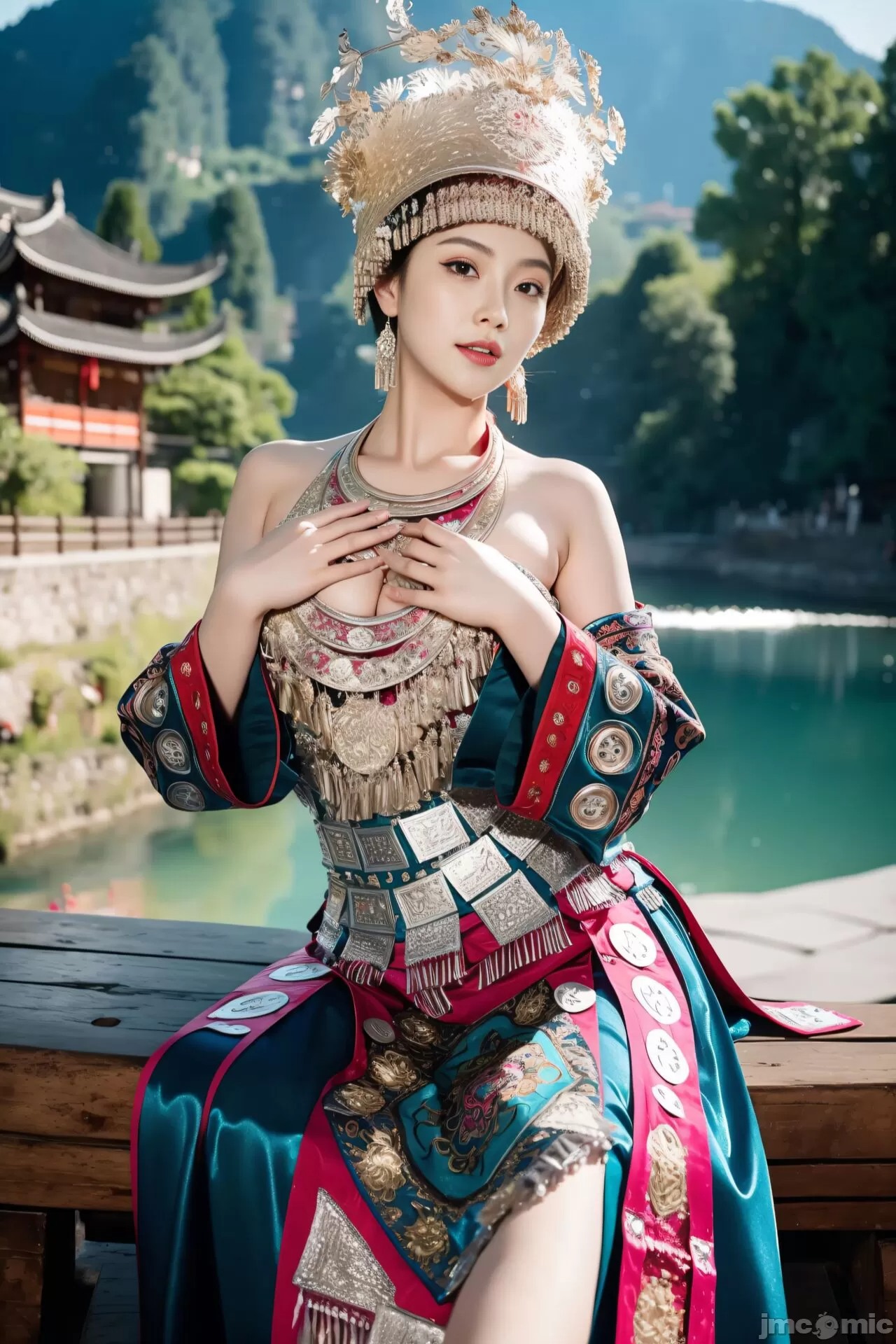 苗族少女的服裝