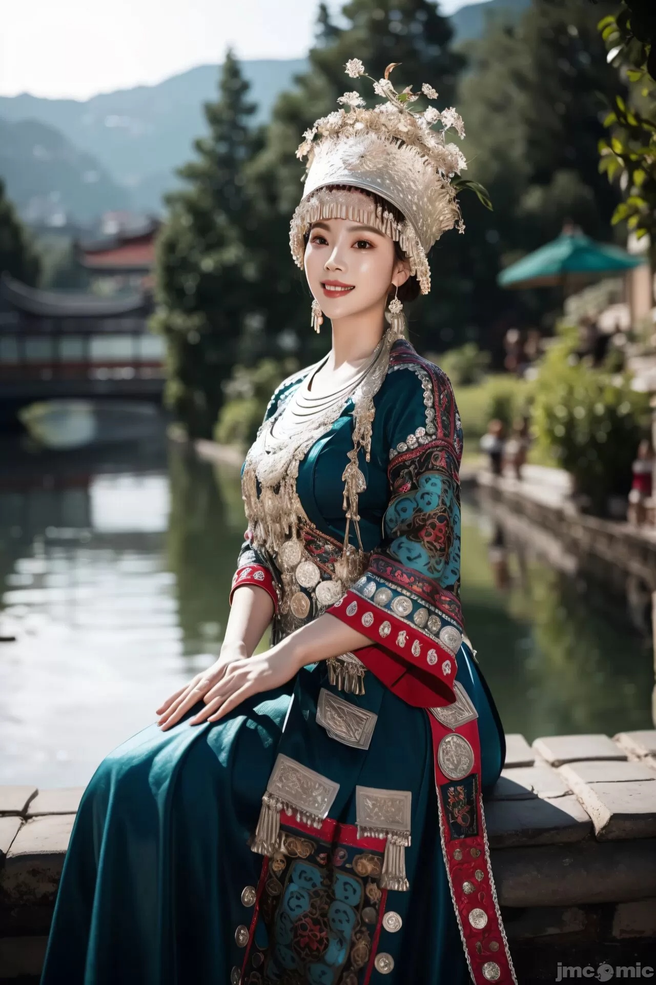 苗族少女的服裝
