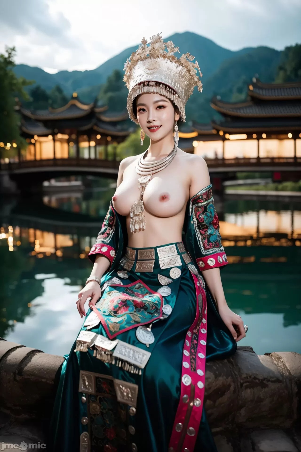苗族少女的服裝