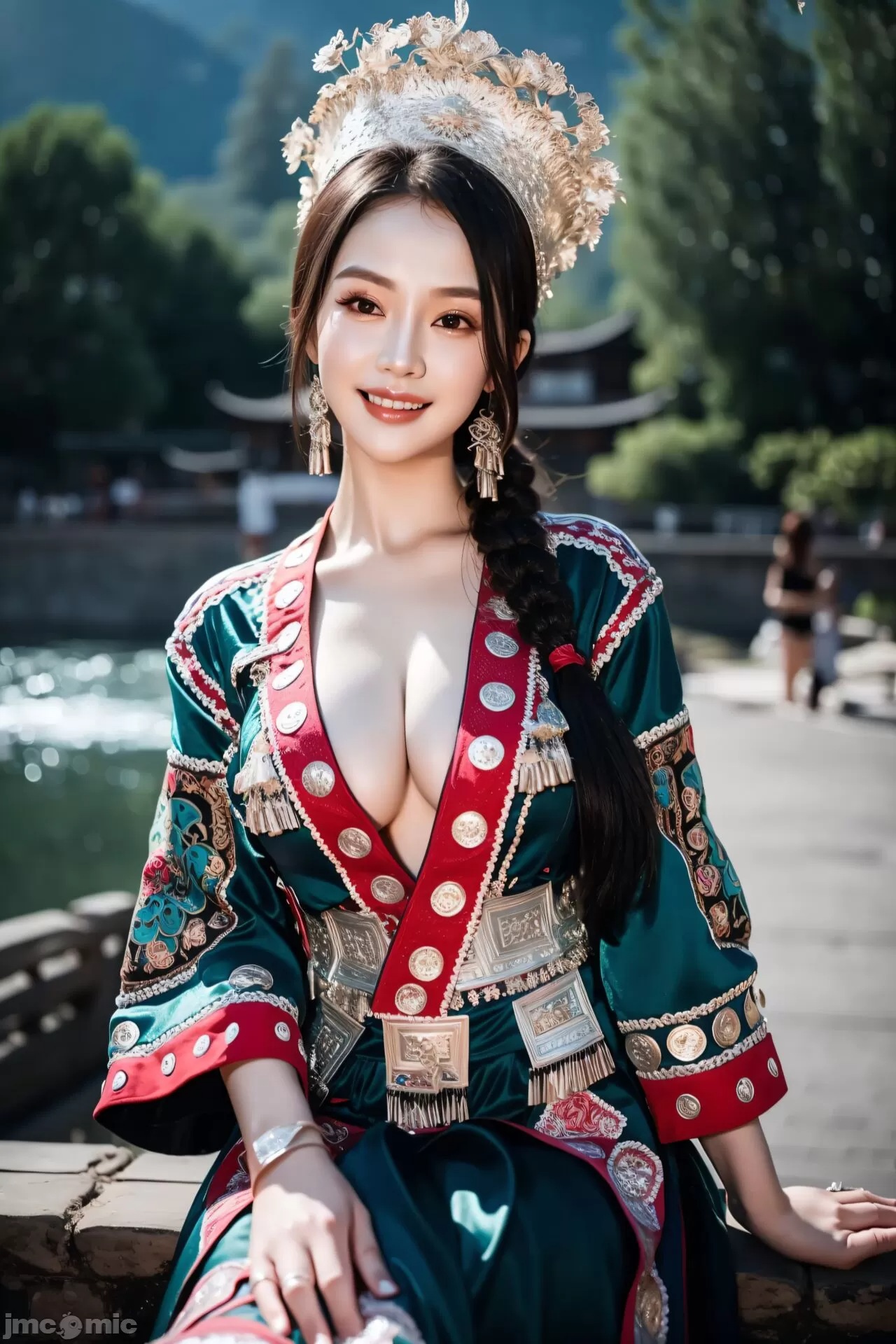 苗族少女的服裝