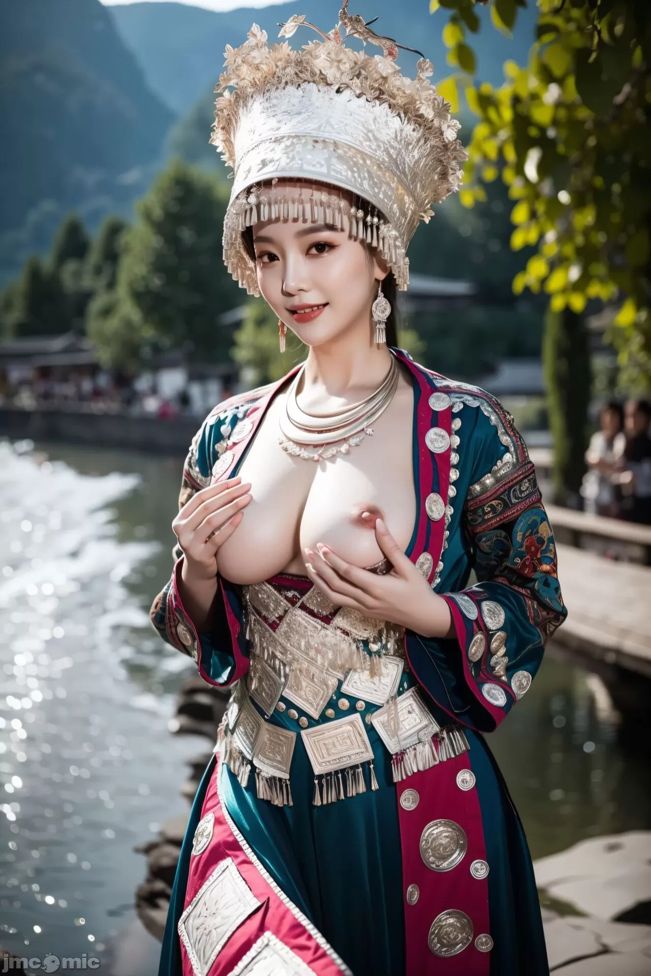 苗族少女的服裝