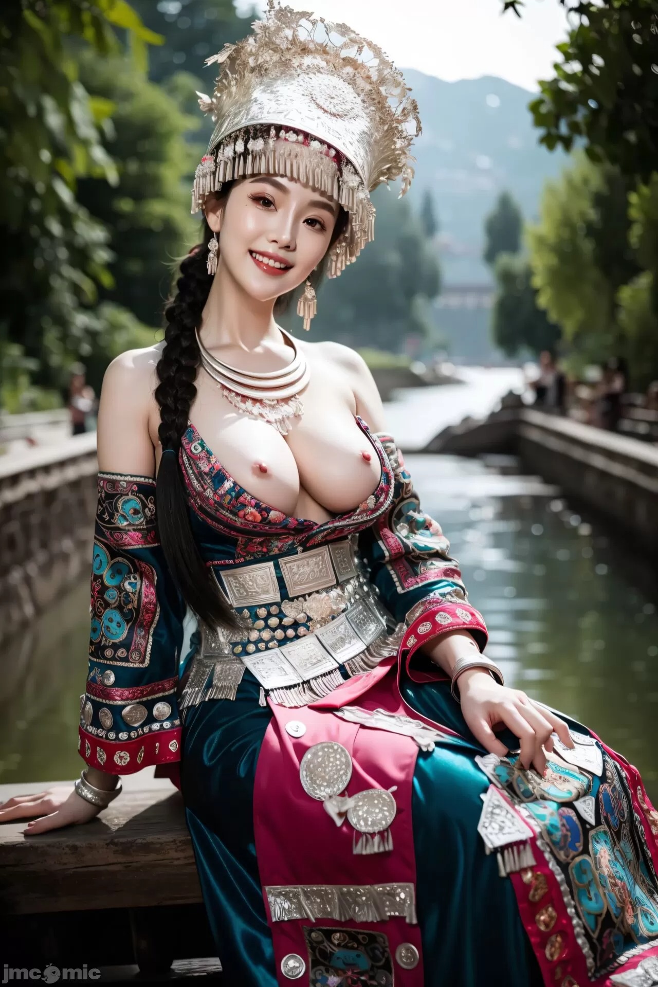 苗族少女的服裝