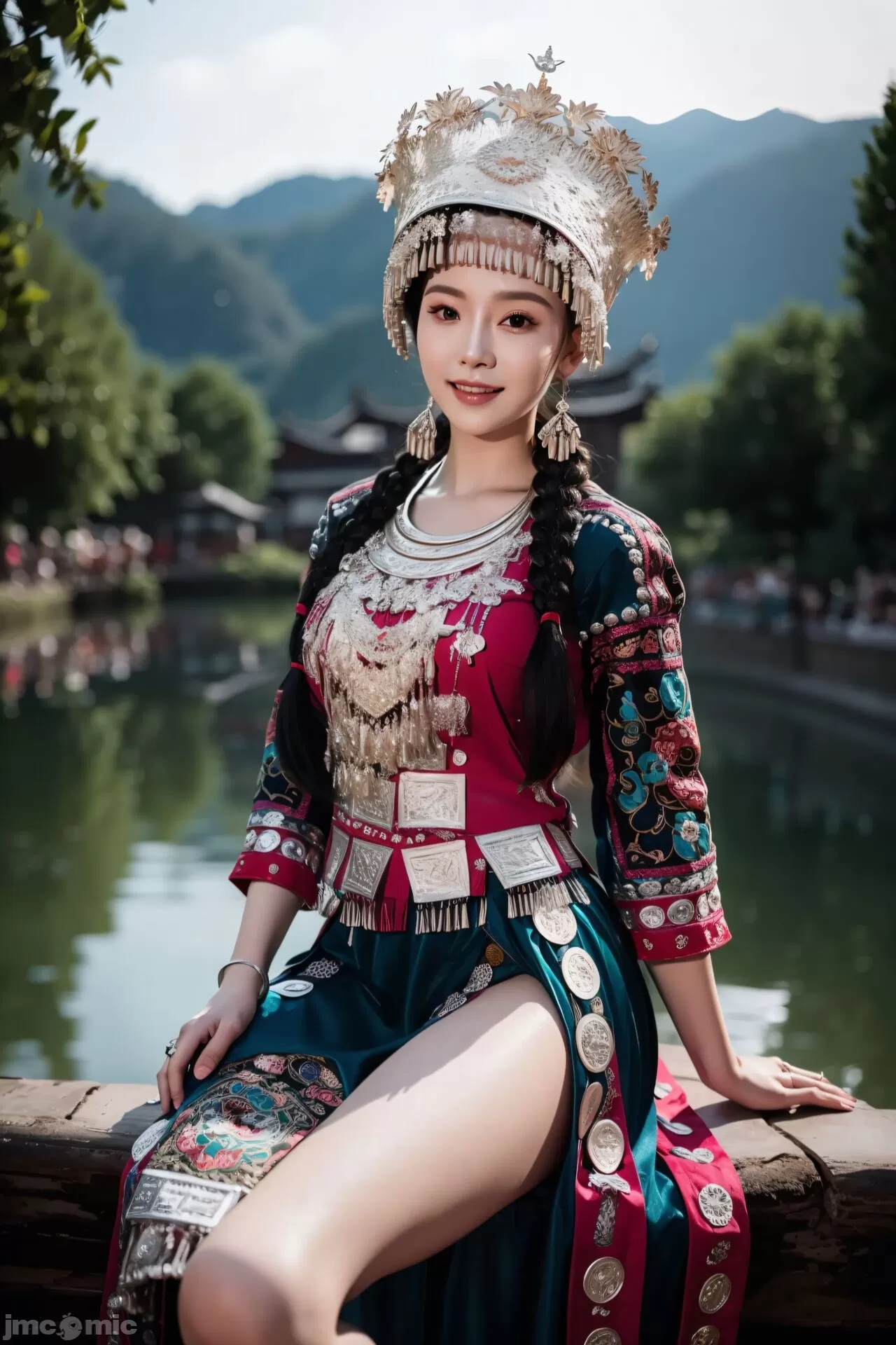 苗族少女的服裝