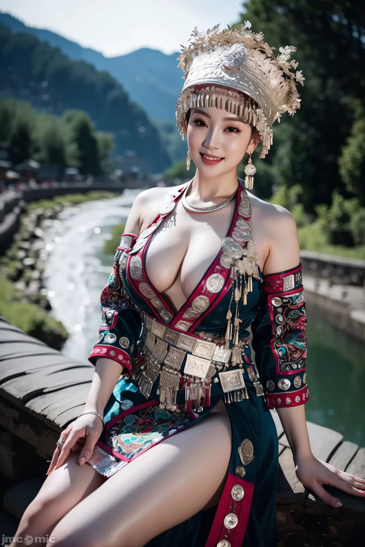 苗族少女的服裝