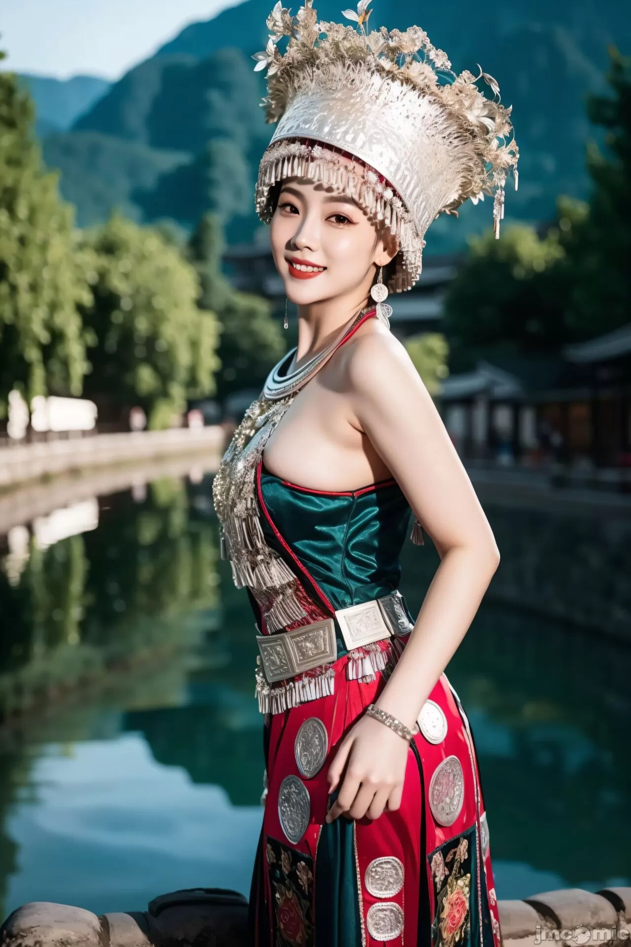 苗族少女的服裝