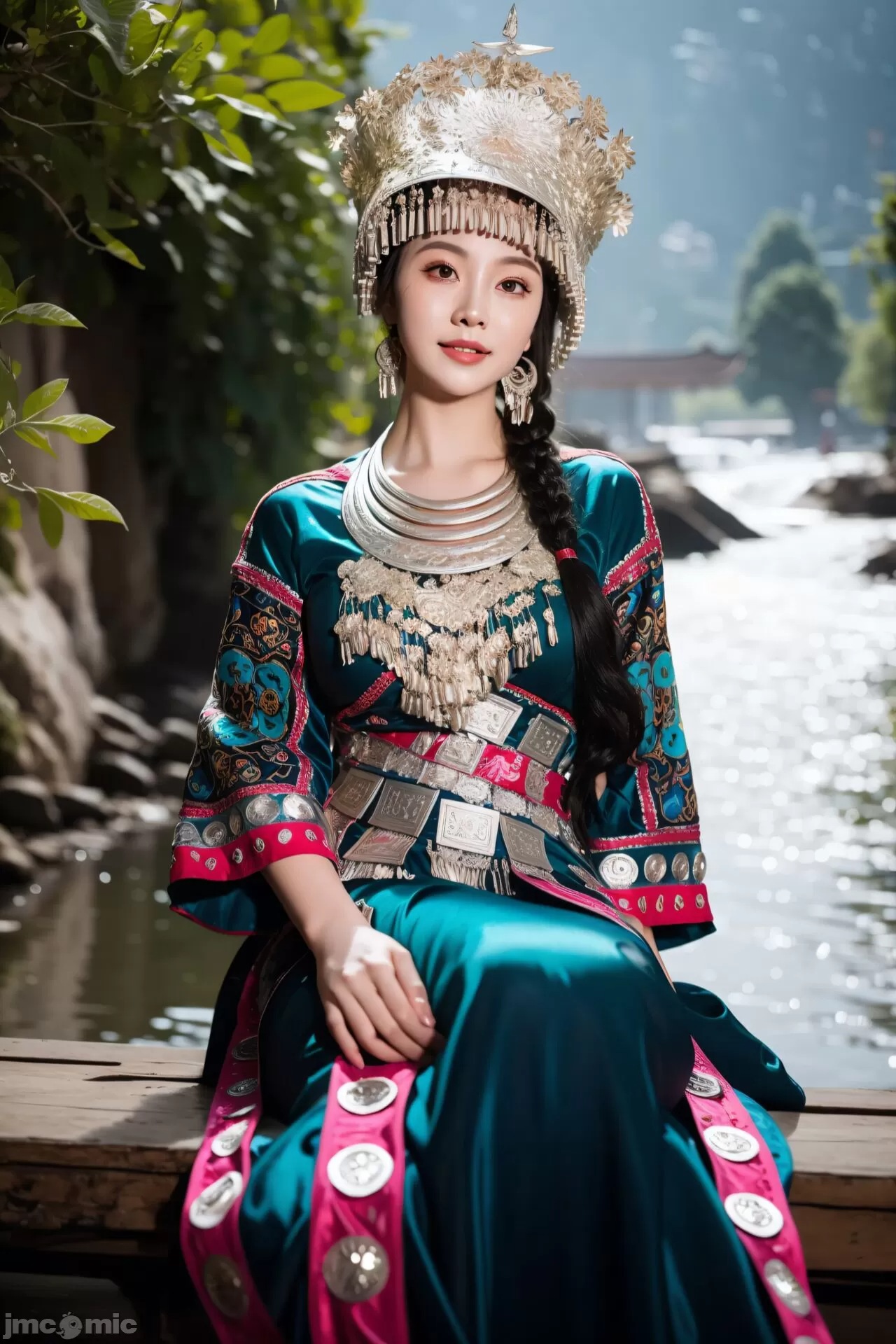 苗族少女的服裝