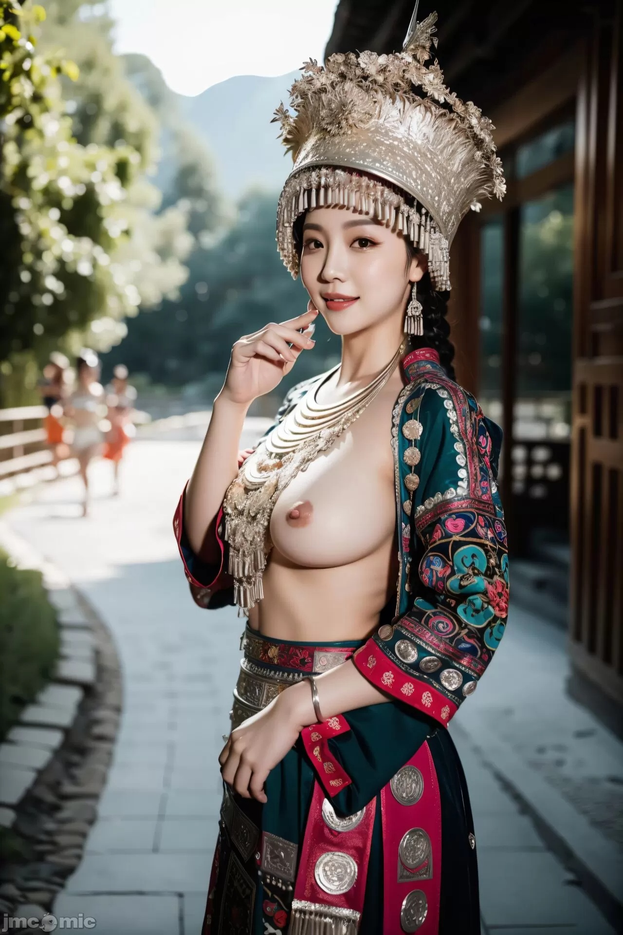 苗族少女的服裝
