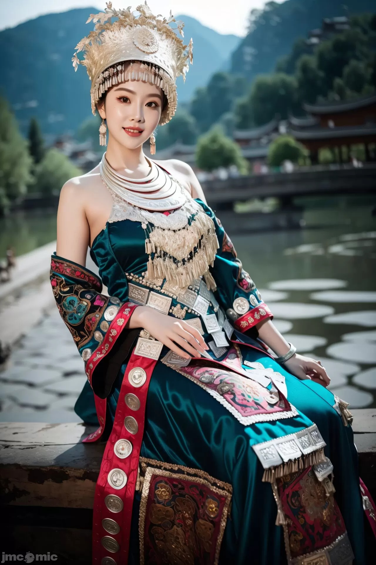 苗族少女的服裝