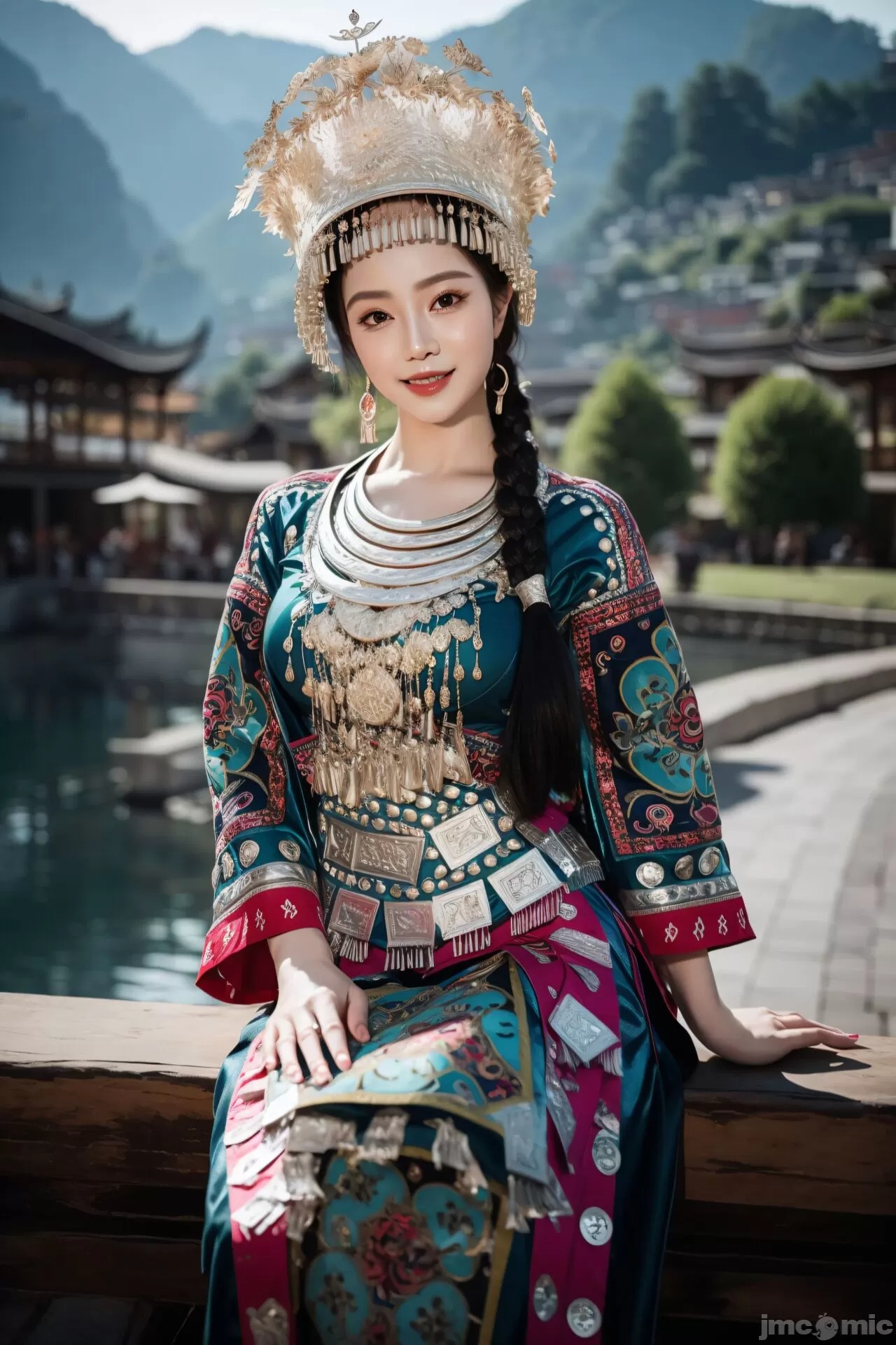 苗族少女的服裝