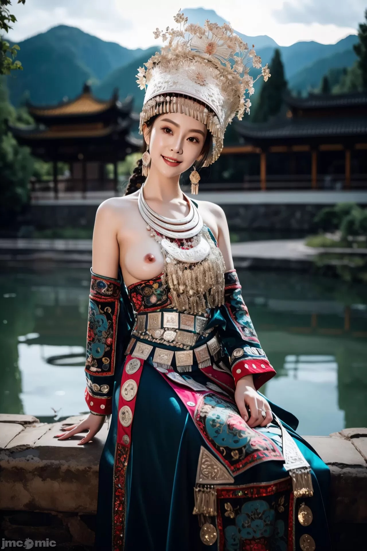 苗族少女的服裝