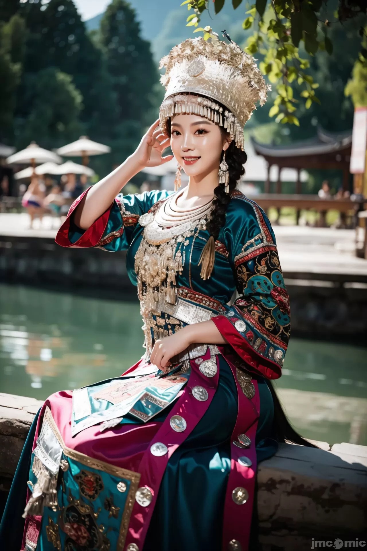 苗族少女的服裝