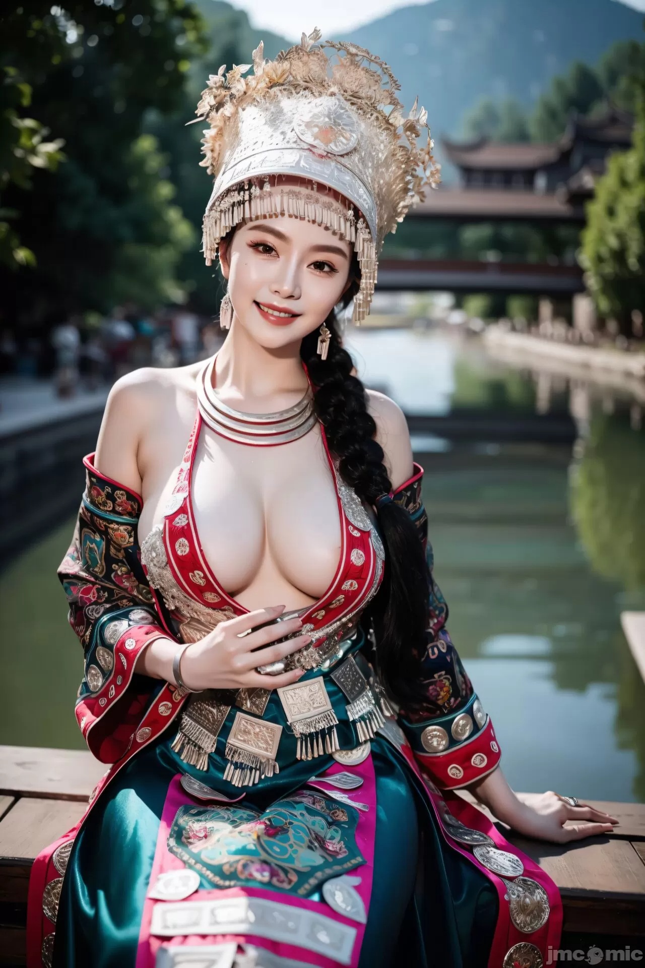 苗族少女的服裝