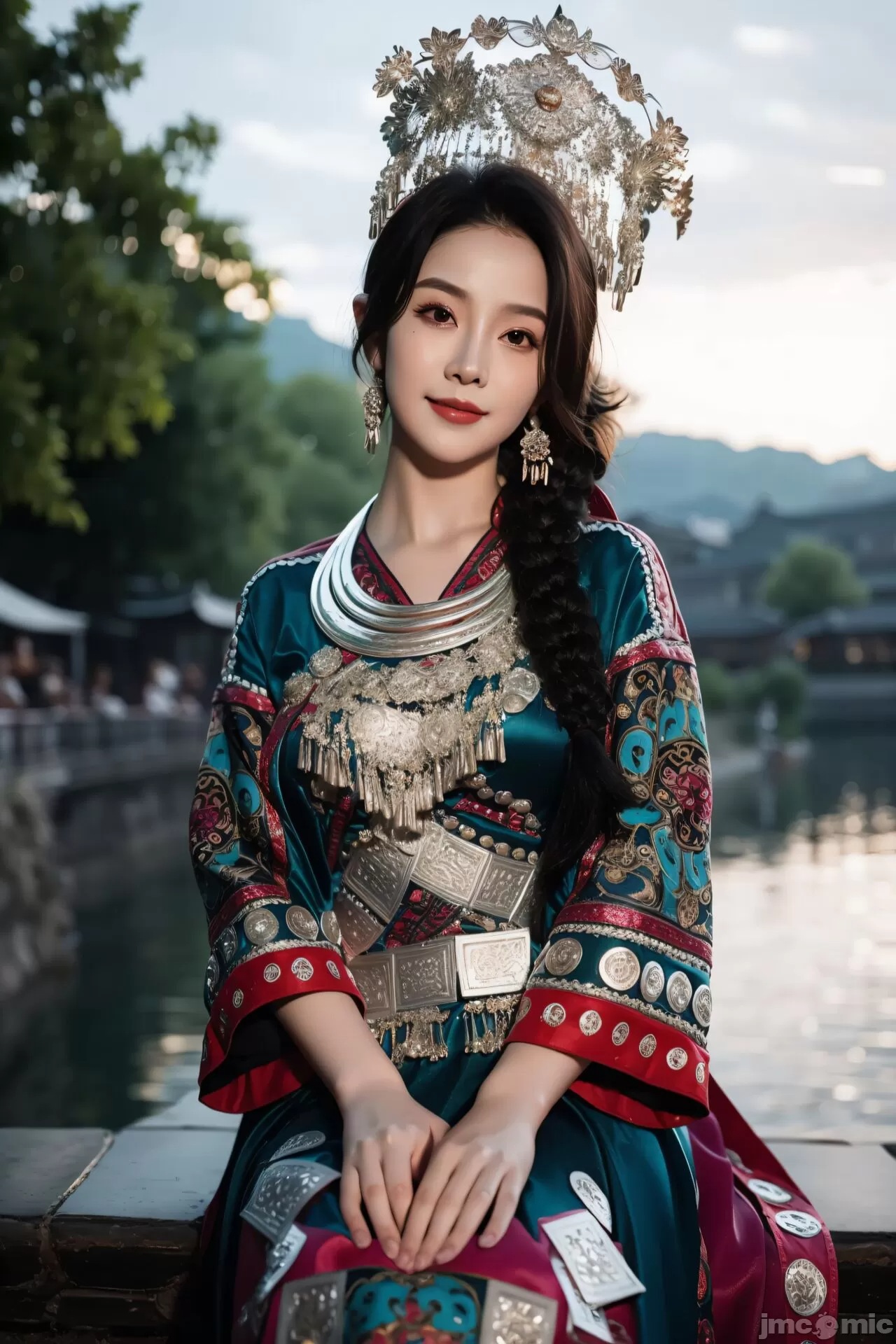 苗族少女的服裝