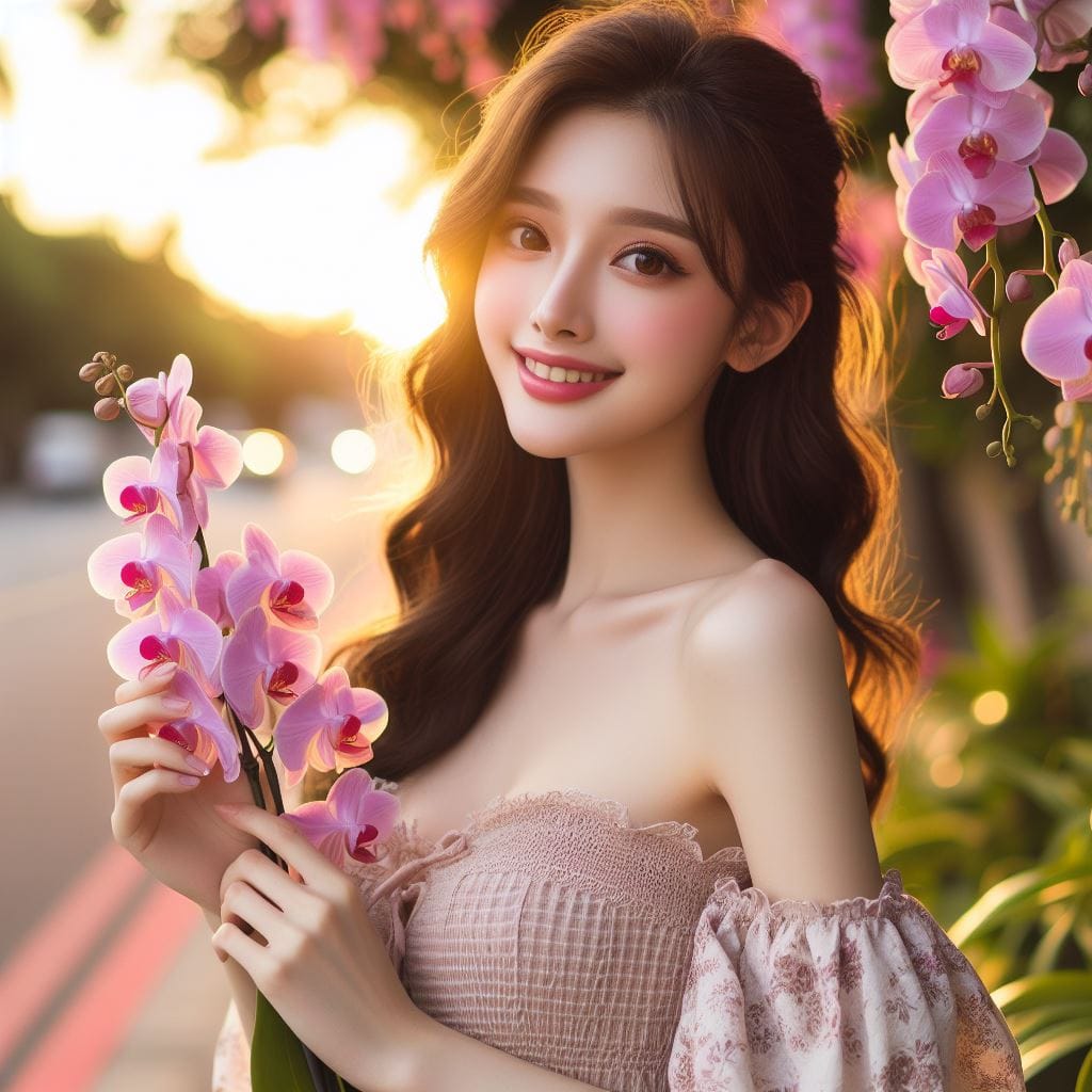 The cherry blossom season is over. There are also orchids to enjoy