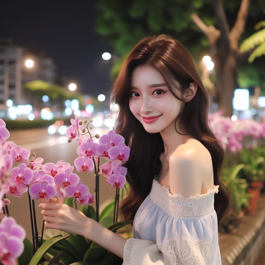 The cherry blossom season is over. There are also orchids to enjoy