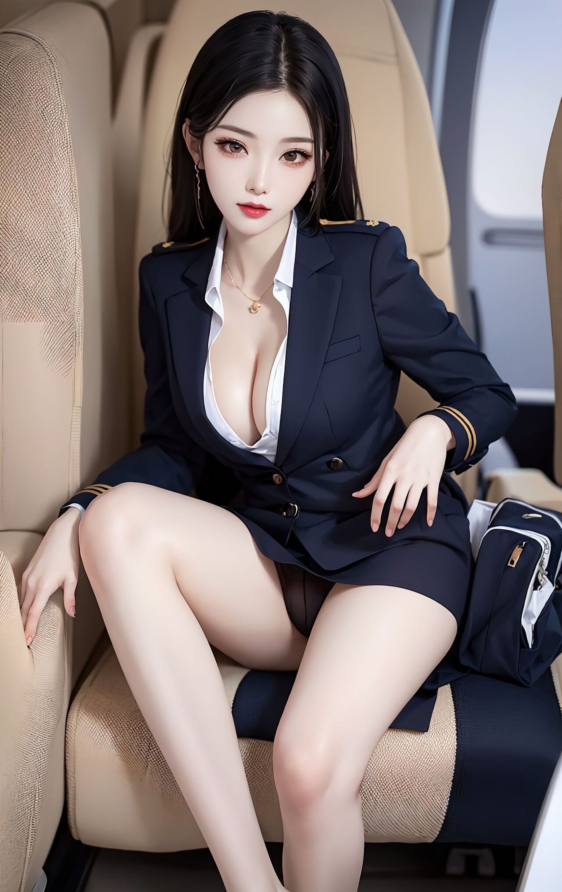 [Network Collection Series] AI Realistic Variety Sexy Stewardess 4 [43P]