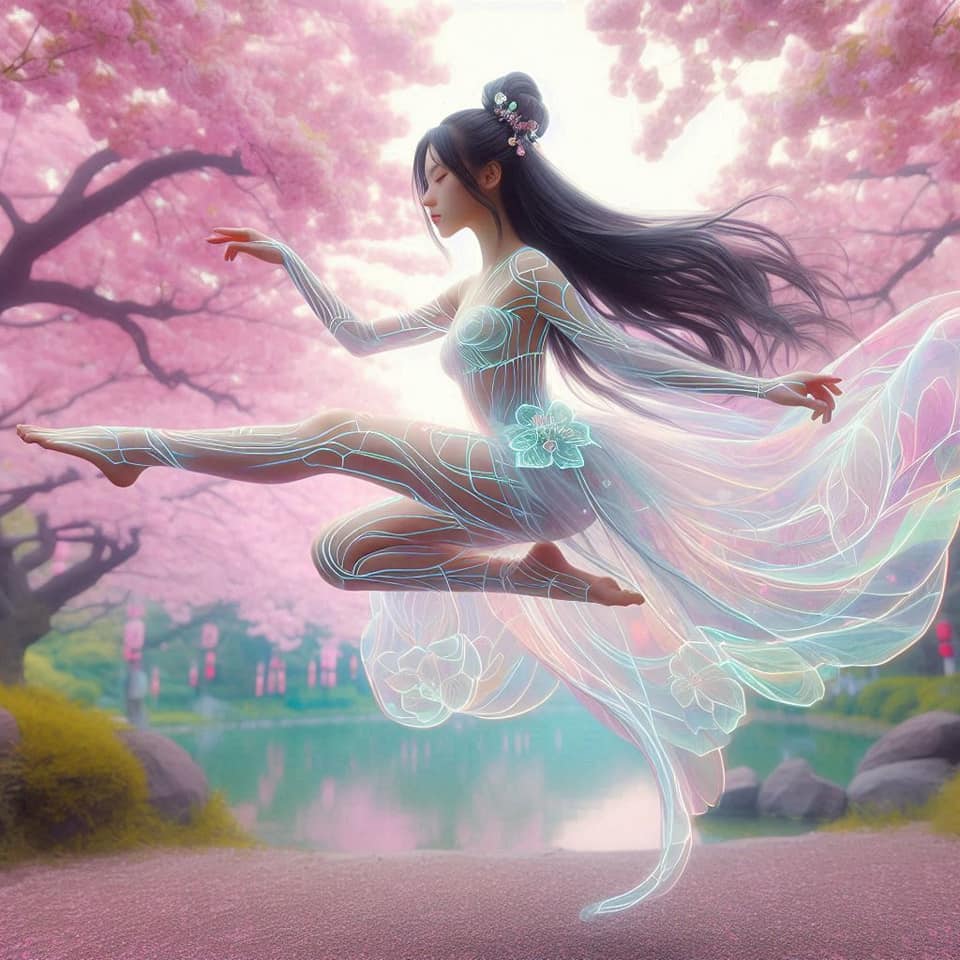 Transparent fluorescent Hanbok