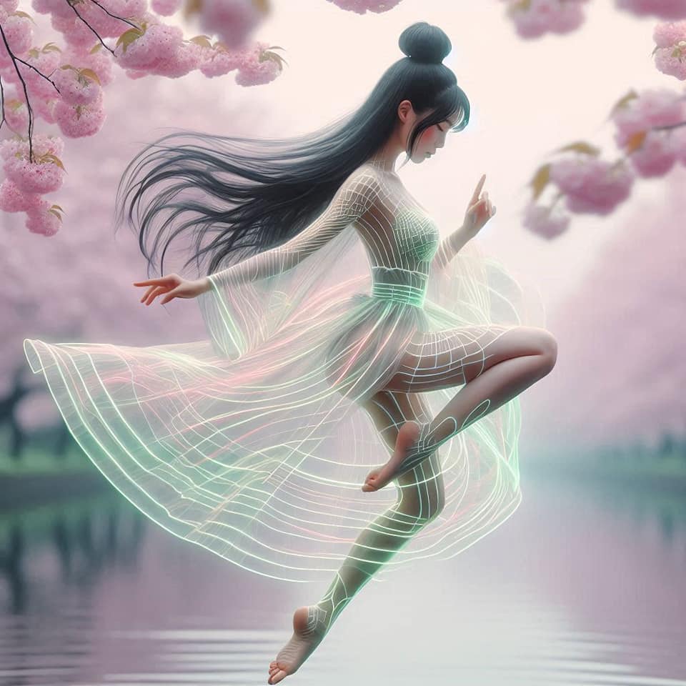 Transparent fluorescent Hanbok
