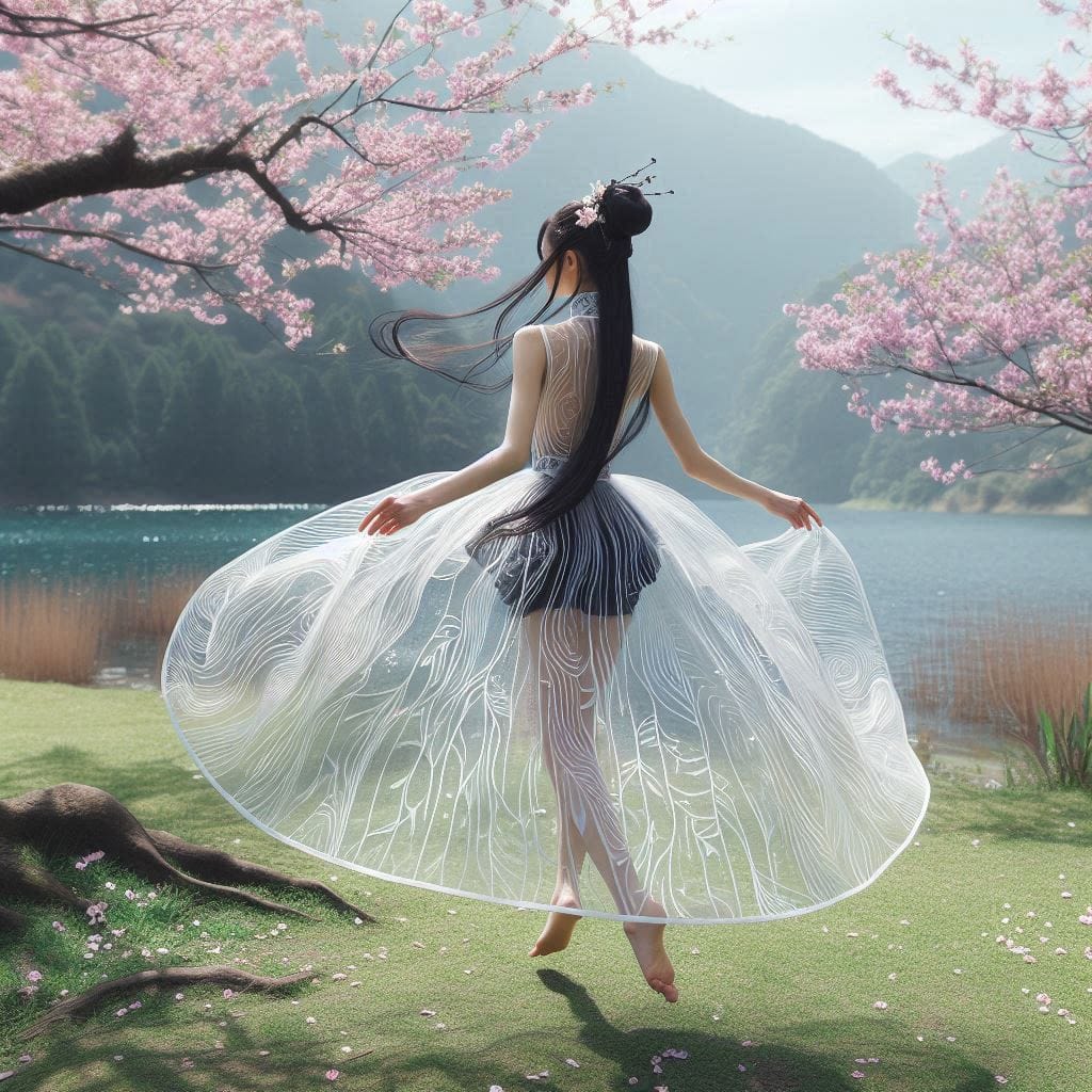 Transparent fluorescent Hanbok