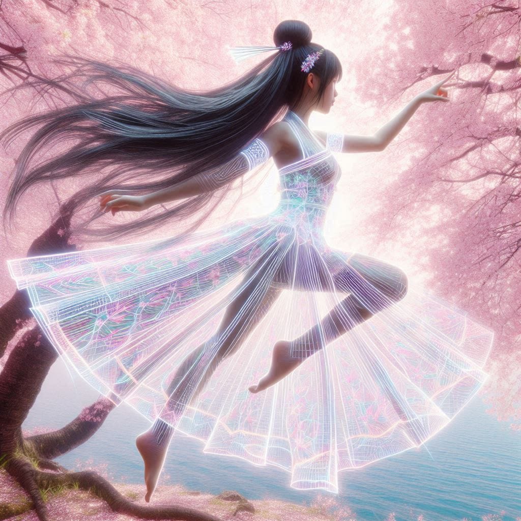 Transparent fluorescent Hanbok