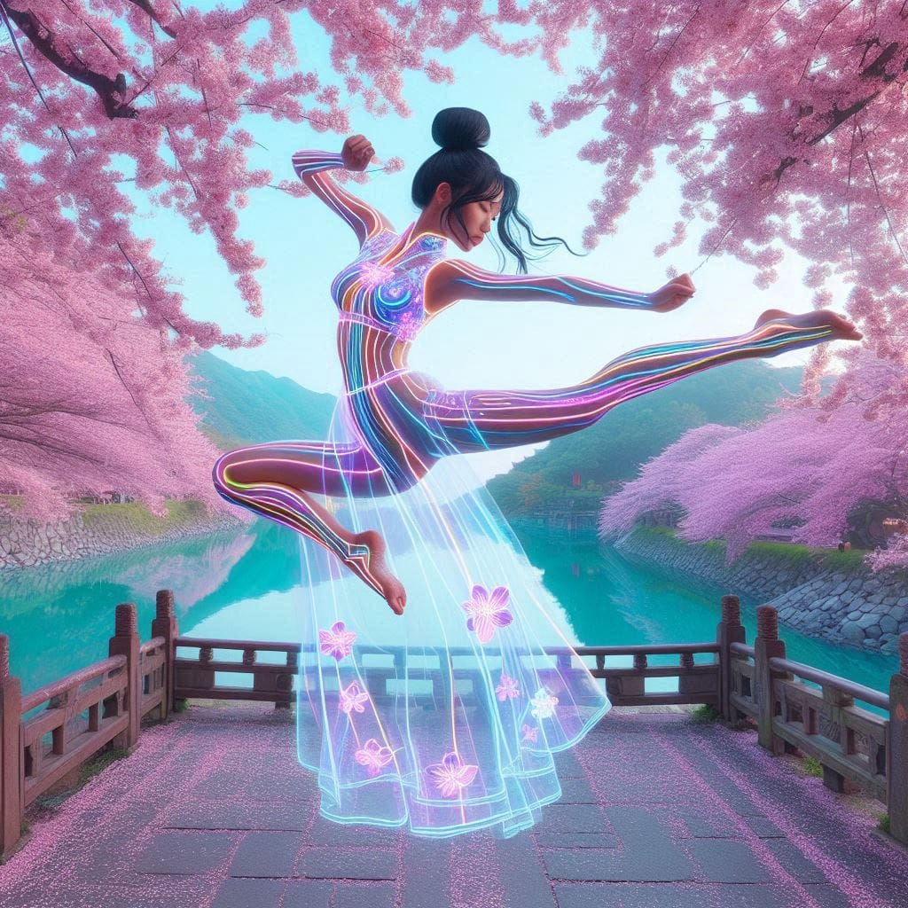 Transparent fluorescent Hanbok
