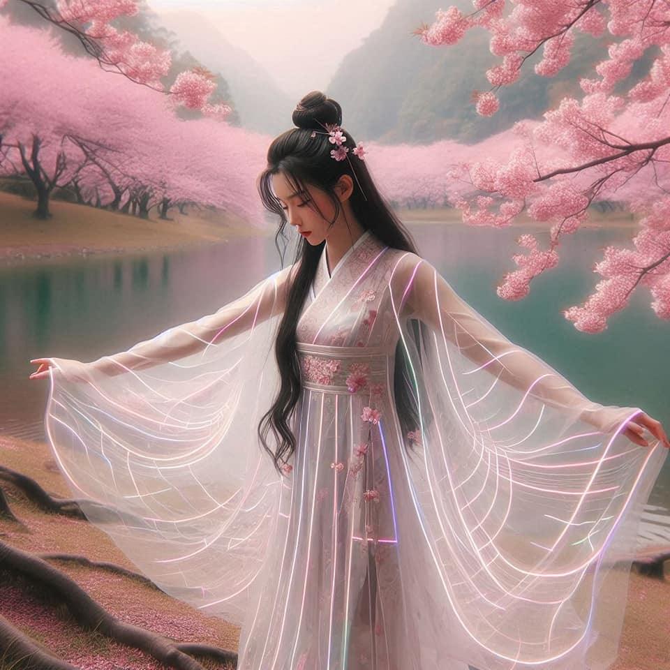 Transparent fluorescent Hanbok