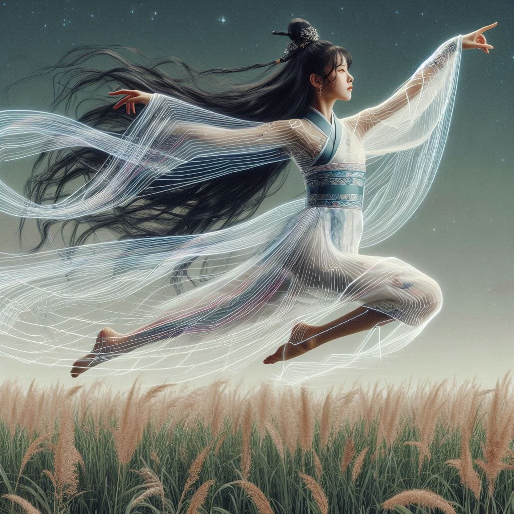 Transparent fluorescent Hanbok