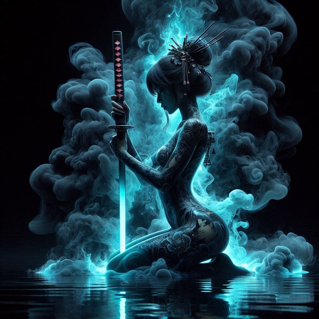 Dark Smoke Fluorescent Sword