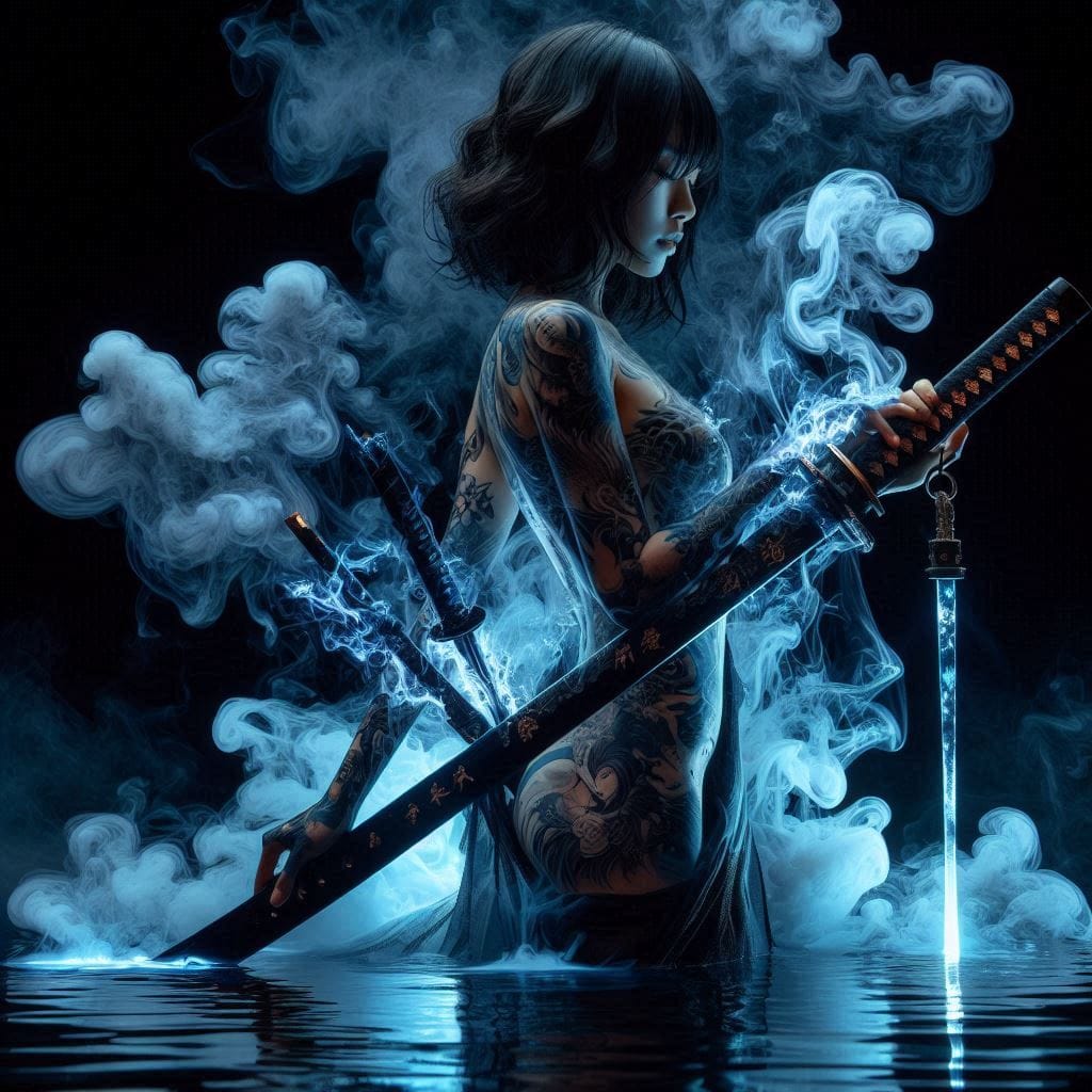 Dark Smoke Fluorescent Sword