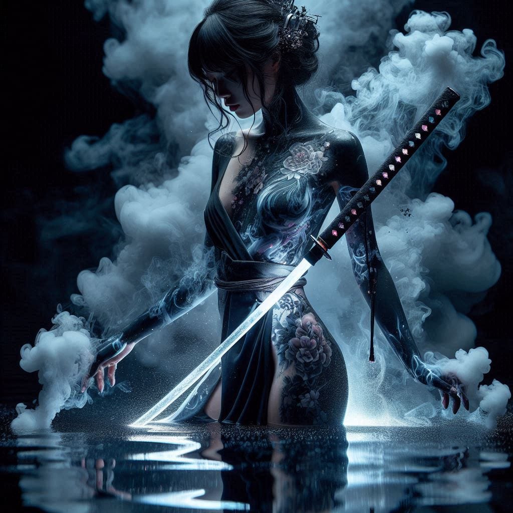 Dark Smoke Fluorescent Sword