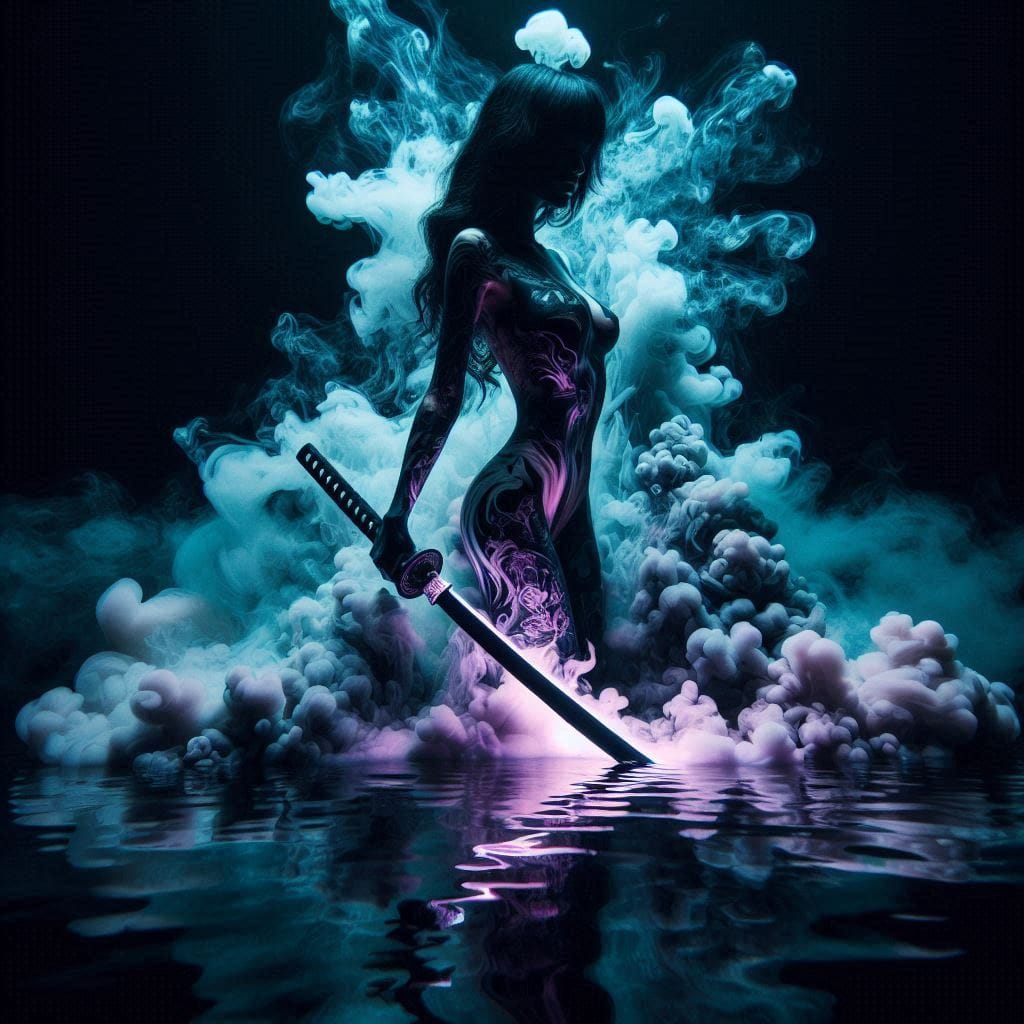 Dark Smoke Fluorescent Sword