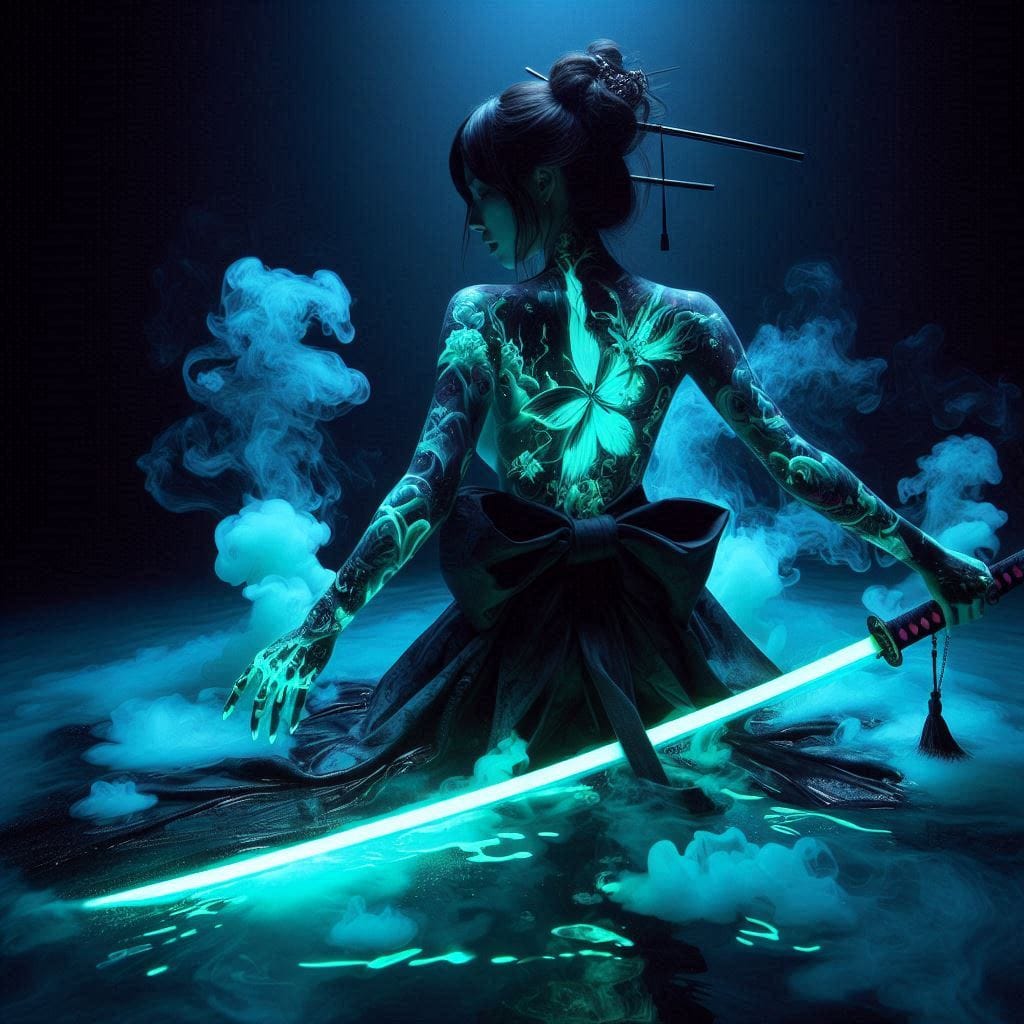 Dark Smoke Fluorescent Sword