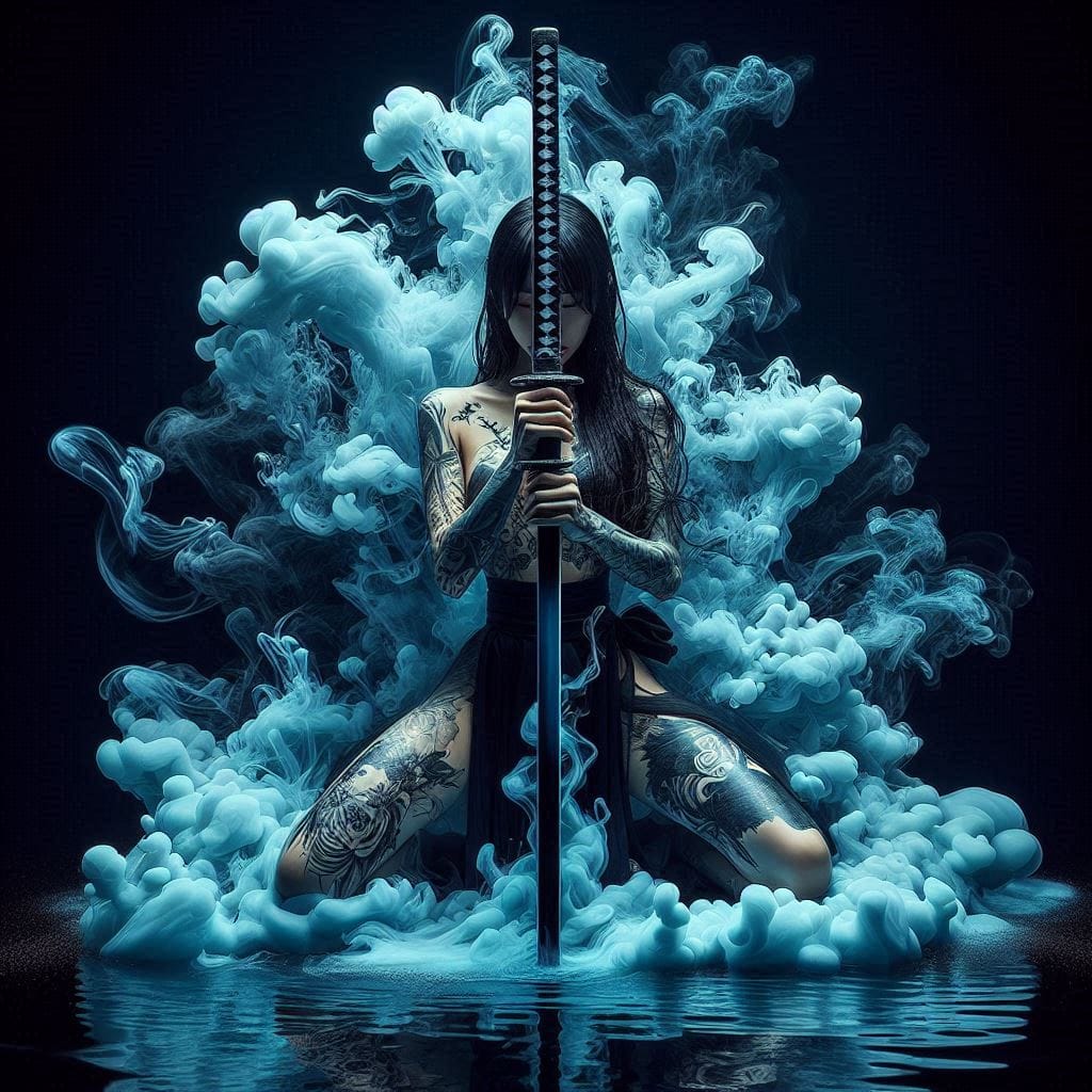 Dark Smoke Fluorescent Sword