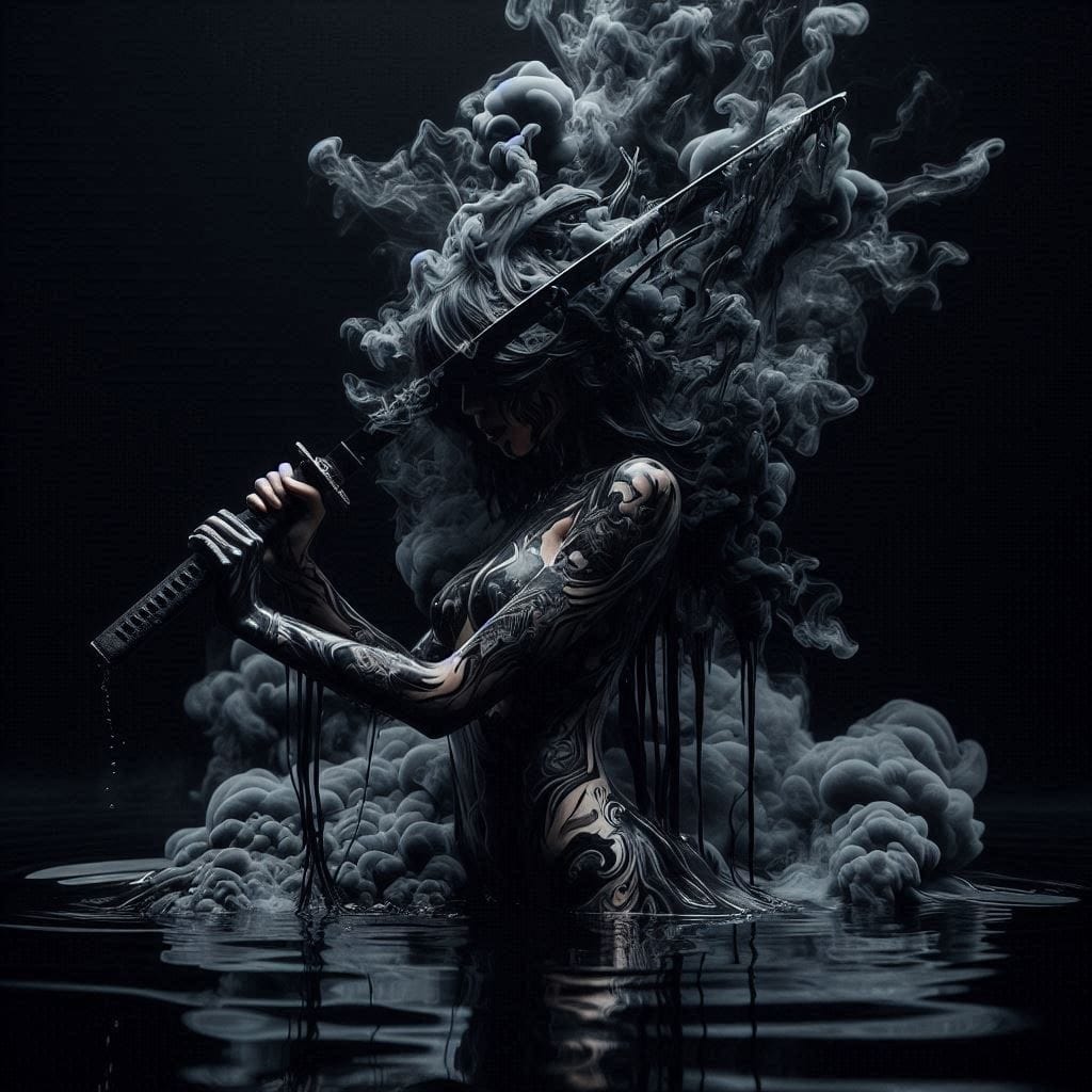 Dark Smoke Fluorescent Sword