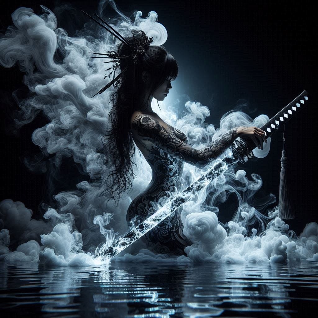 Dark Smoke Fluorescent Sword