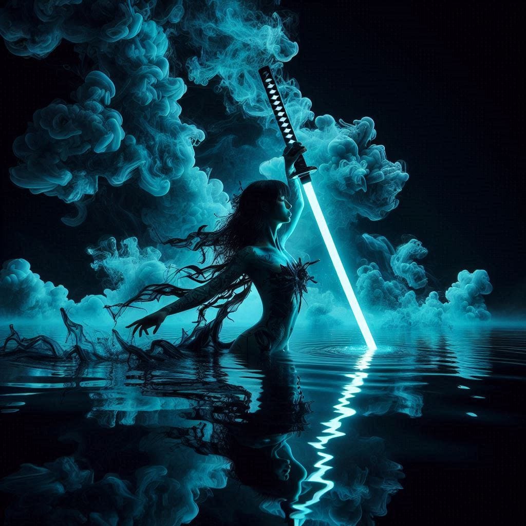 Dark Smoke Fluorescent Sword