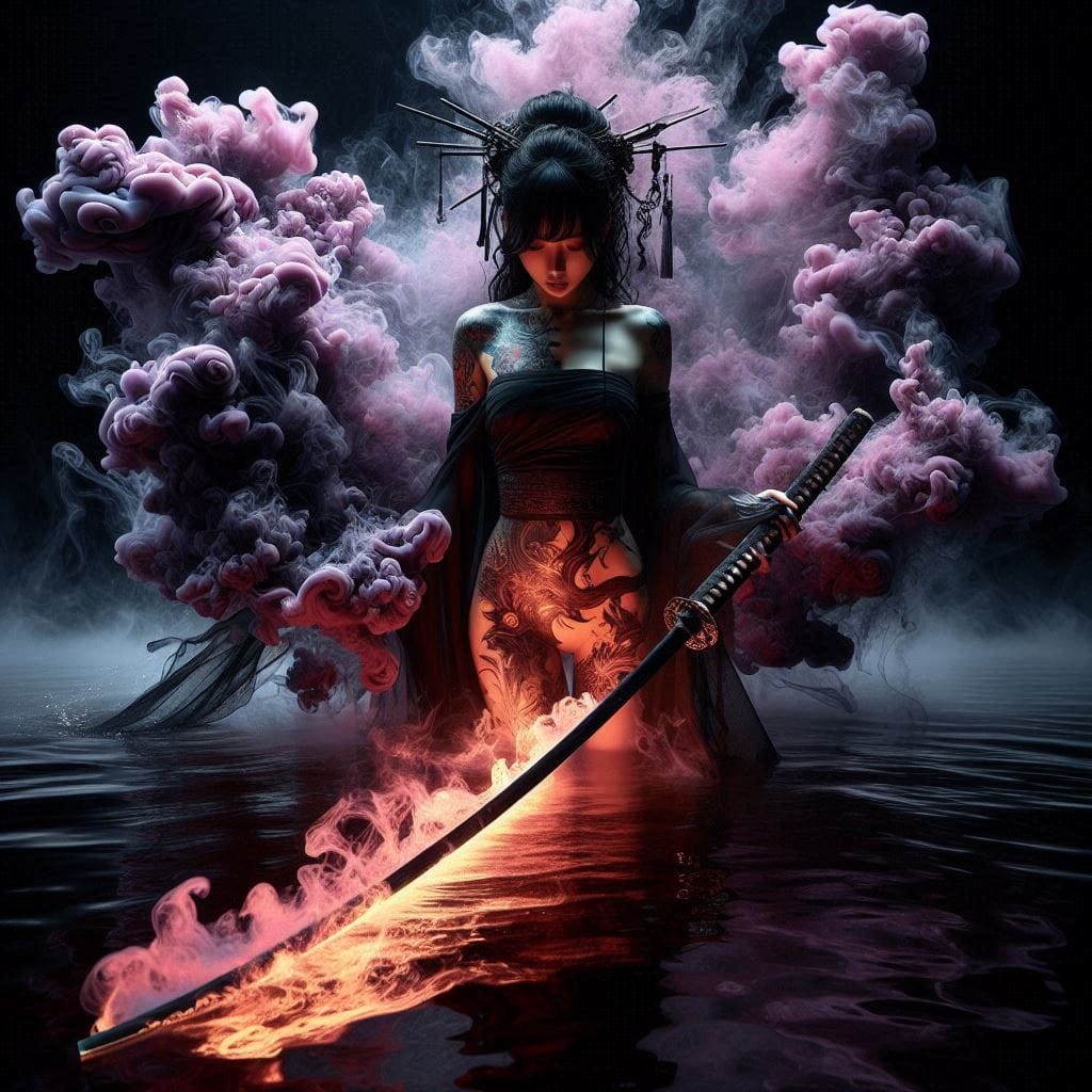 Dark Smoke Fluorescent Sword