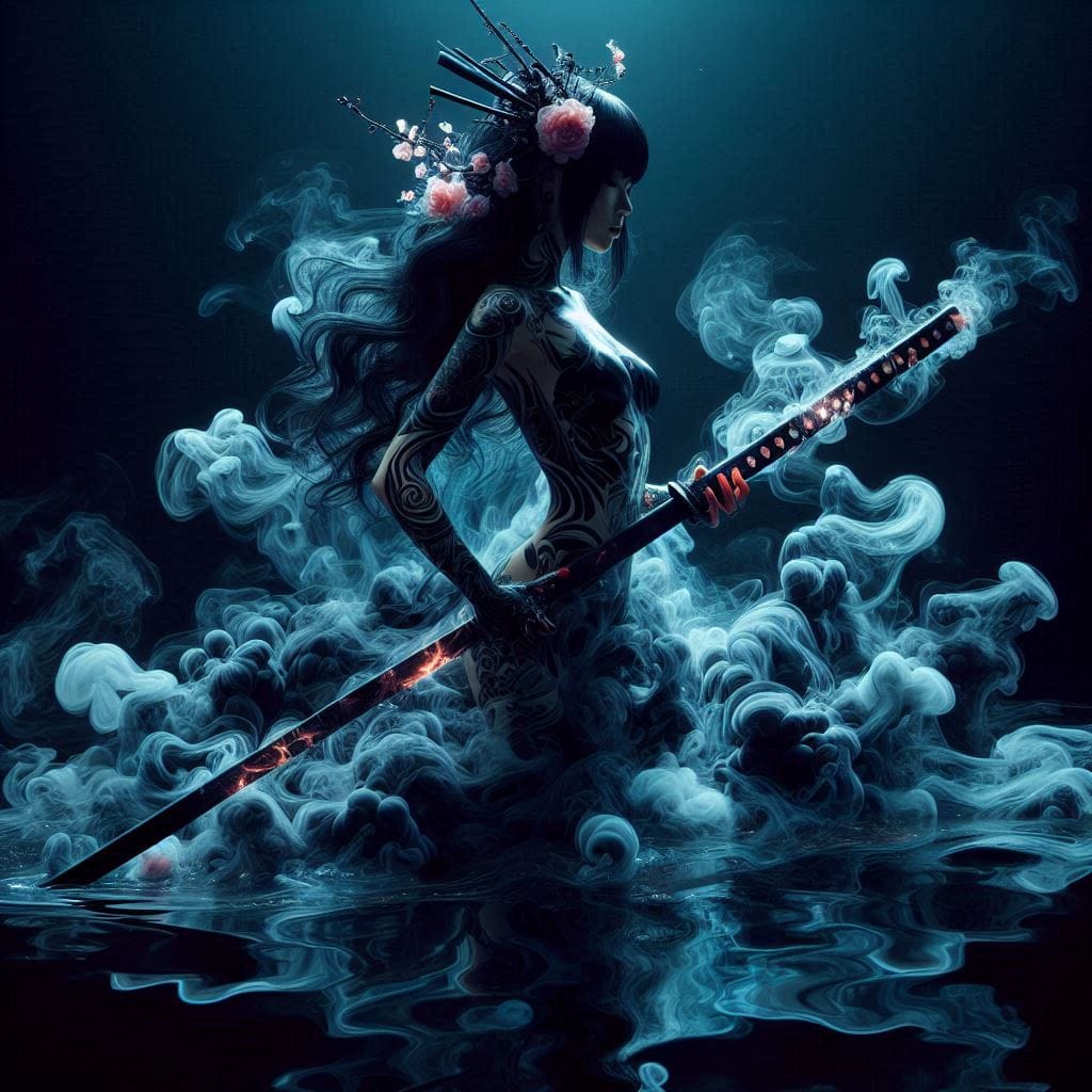 Dark Smoke Fluorescent Sword