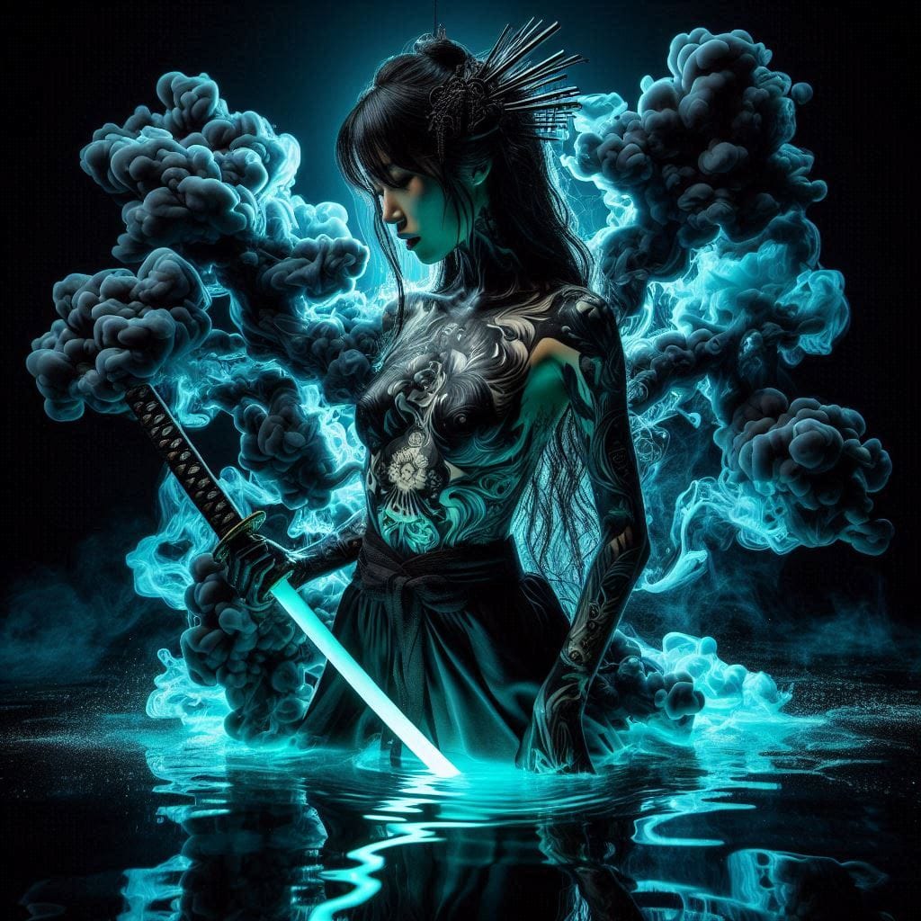Dark Smoke Fluorescent Sword