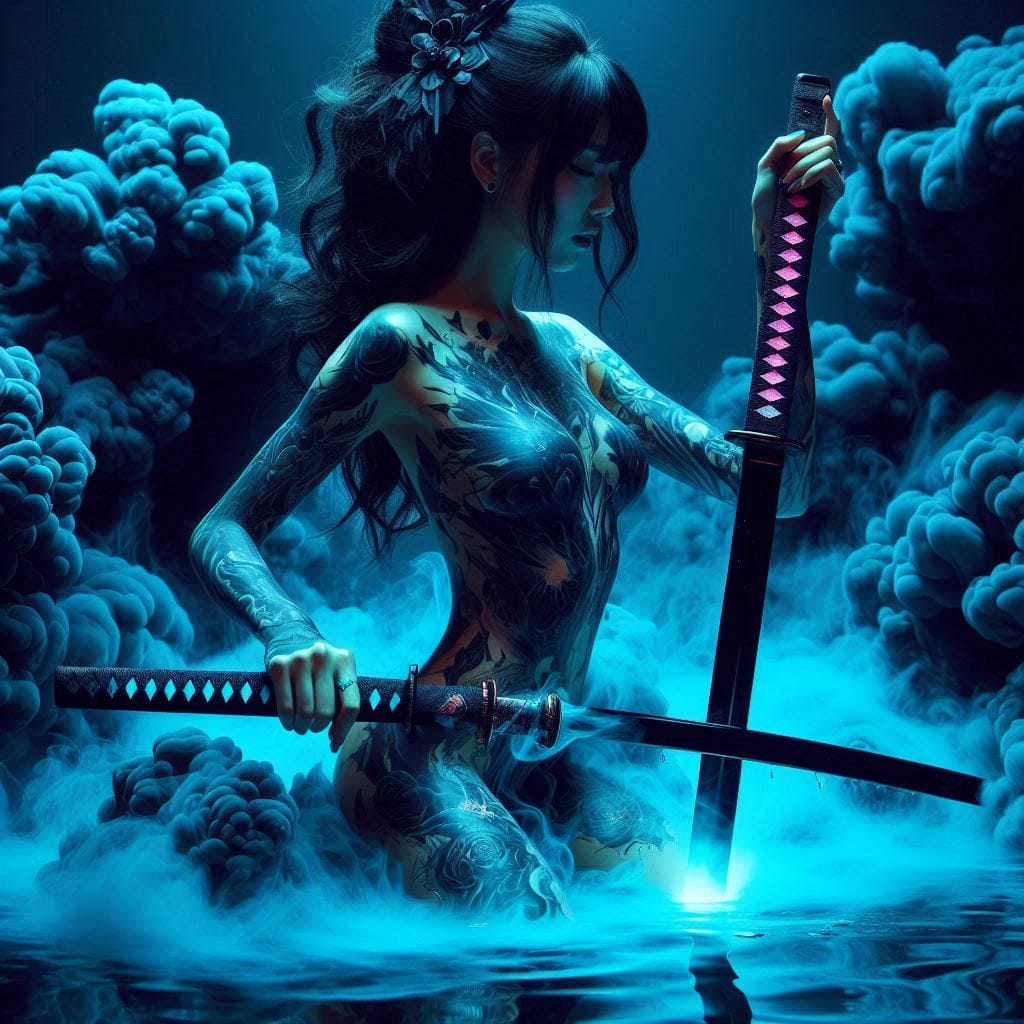 Dark Smoke Fluorescent Sword