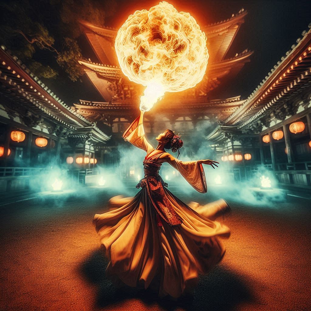 Girl Playing with Fire