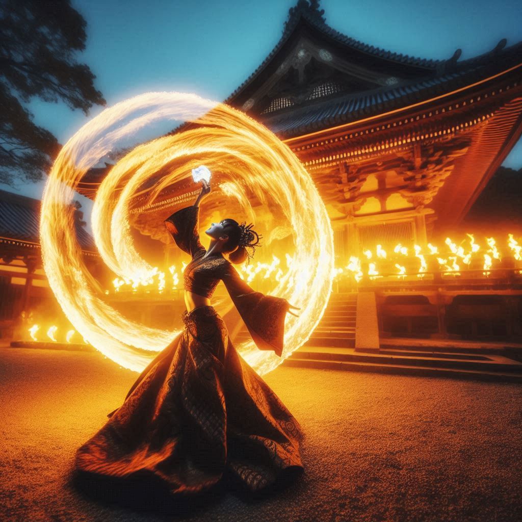 Girl Playing with Fire