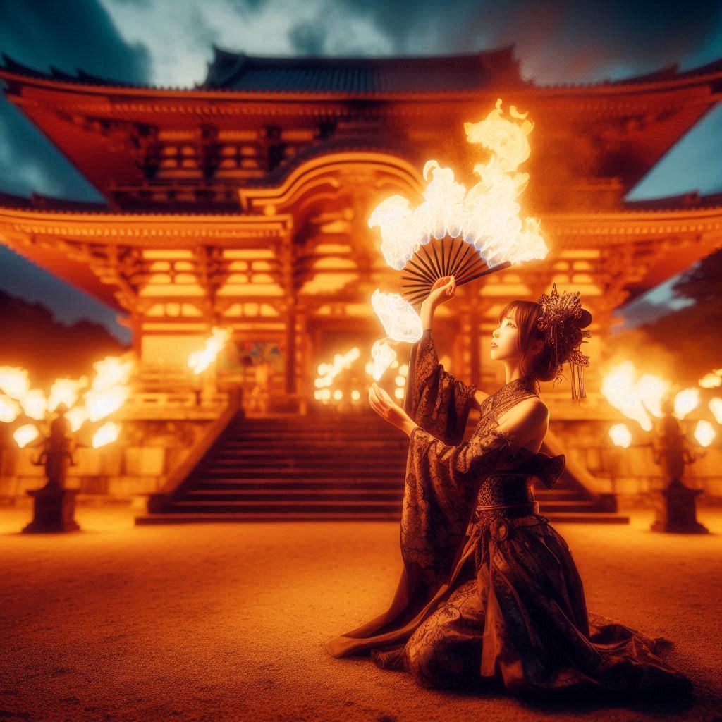 Girl Playing with Fire