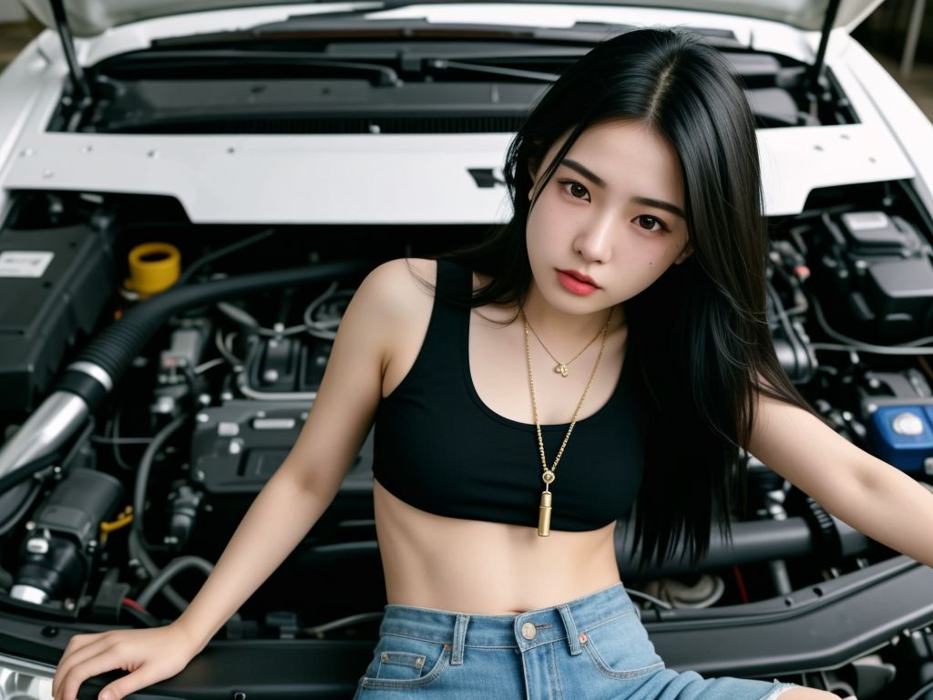 Sister Trainee Technician at the garage