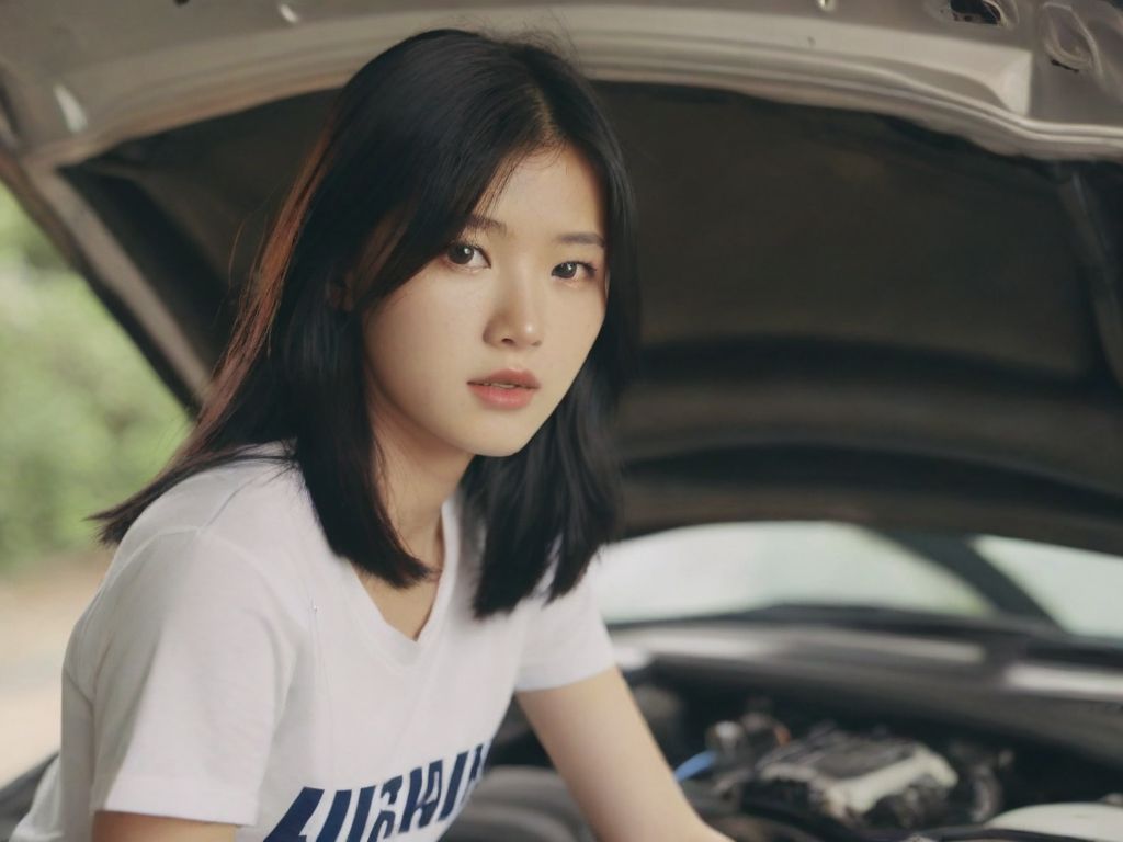 Sister Trainee Technician at the garage