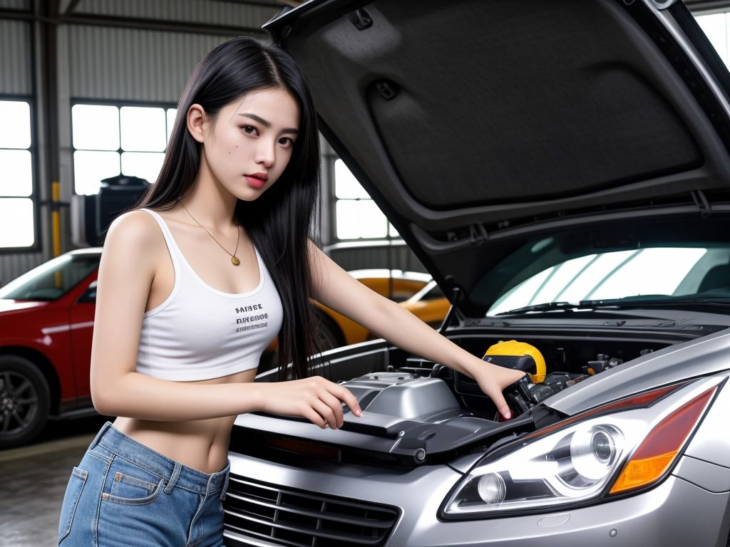 Sister Trainee Technician at the garage